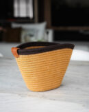 Porta-Guardanapo de Mesa de Corda Marrom e Caramelo